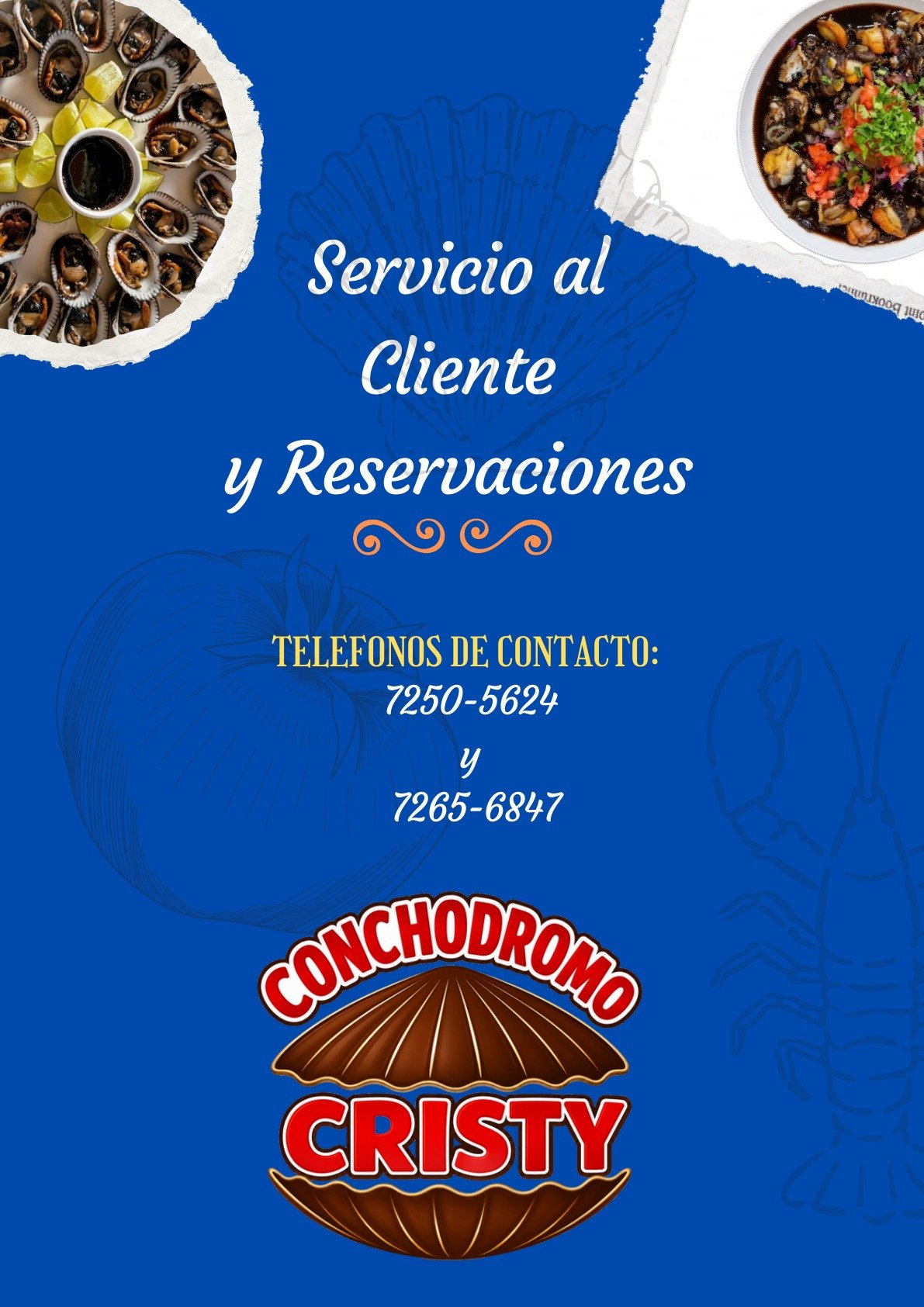 Información de servicio al cliente y reservaciones de Conchódromo Cristy